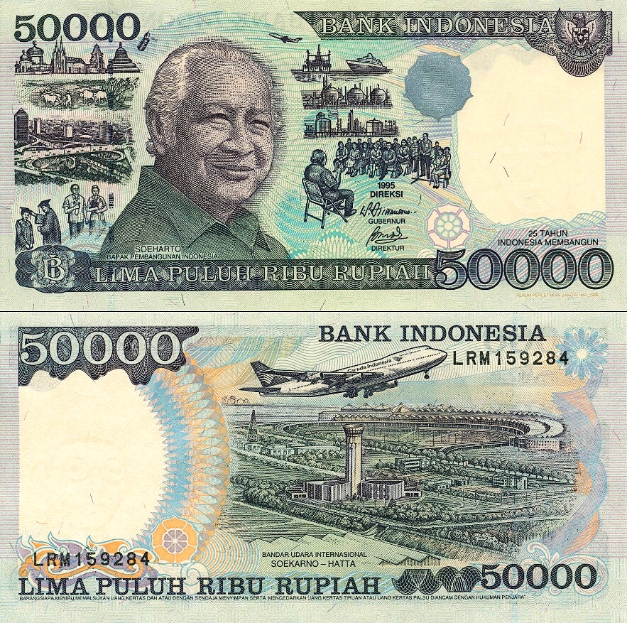 # INDONEZJA - 50000 RUPII - 1995/98 P-136 - UNC