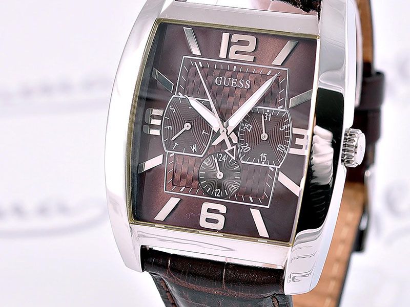 Klasyczny Zegarek Męski Guess W80009G2 GWAR BRĄZ