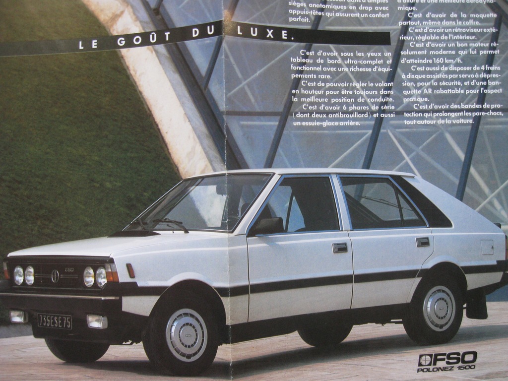 Prospekt FSO POLONEZ 1500 na export + cennik 1980