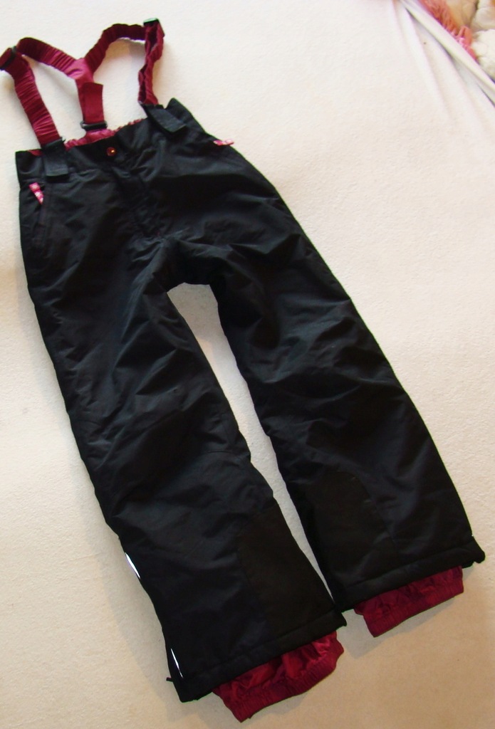 Śliczne spodnie NARCIARSKIE 134-140 cm 8-10 lat TC