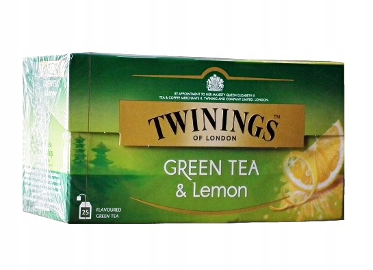 Twinings Zielona herbata z cytryną 25 tor.
