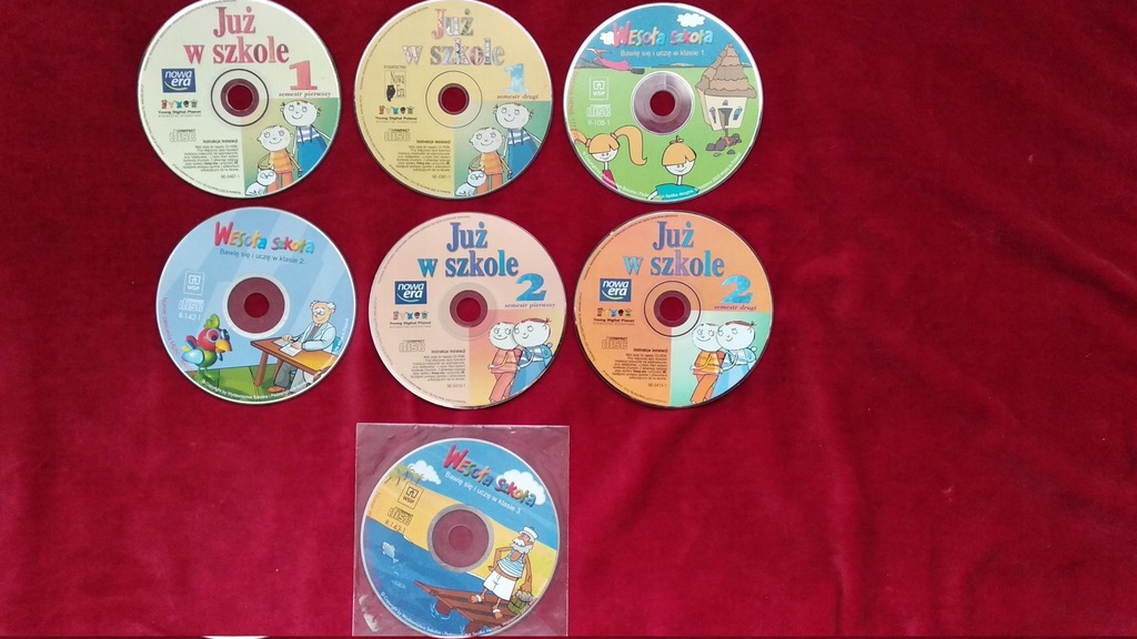 Płyty cd gry edukacyjne wesoła szkoła i inne