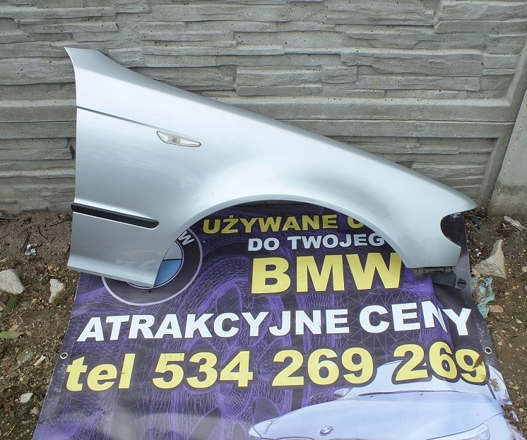 BŁOTNIK BMW E46 TITAN SILBER SREBRNY LIFT SEDAN