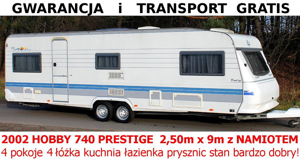 2002 Przyczepa kempingowa HOBBY 900 4pokoje 4łóżka