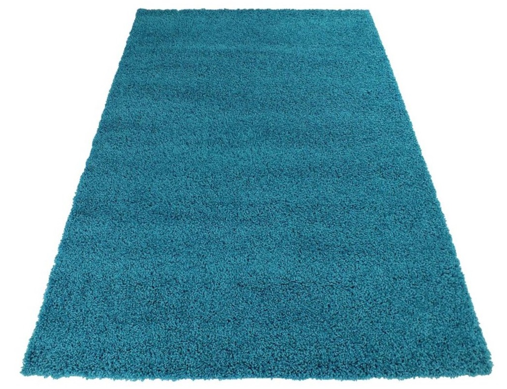 Dywan SHAGGY L 140x190 turkusowy turkus niebieski