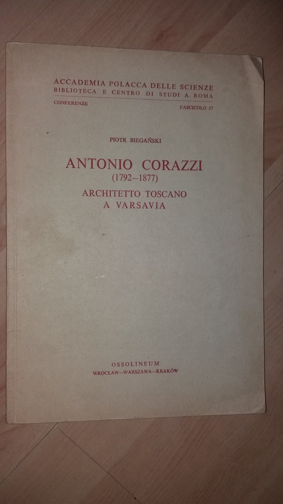 ANTONIO CORAZZI ARCHITETTO TOSCANO A WARSAVIA