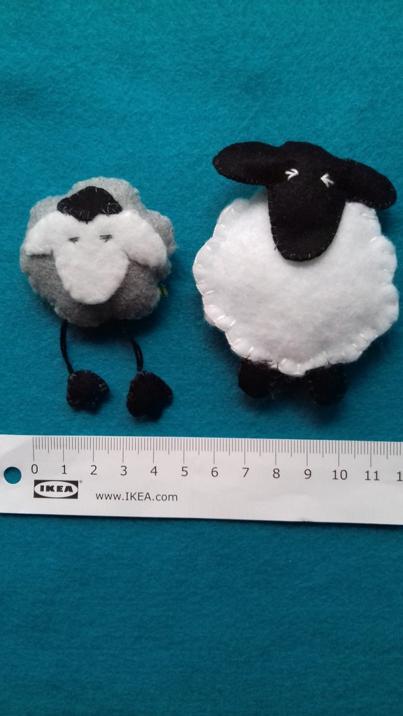 Ozdoby choinkowe z filcu handmade (28 - owieczki)