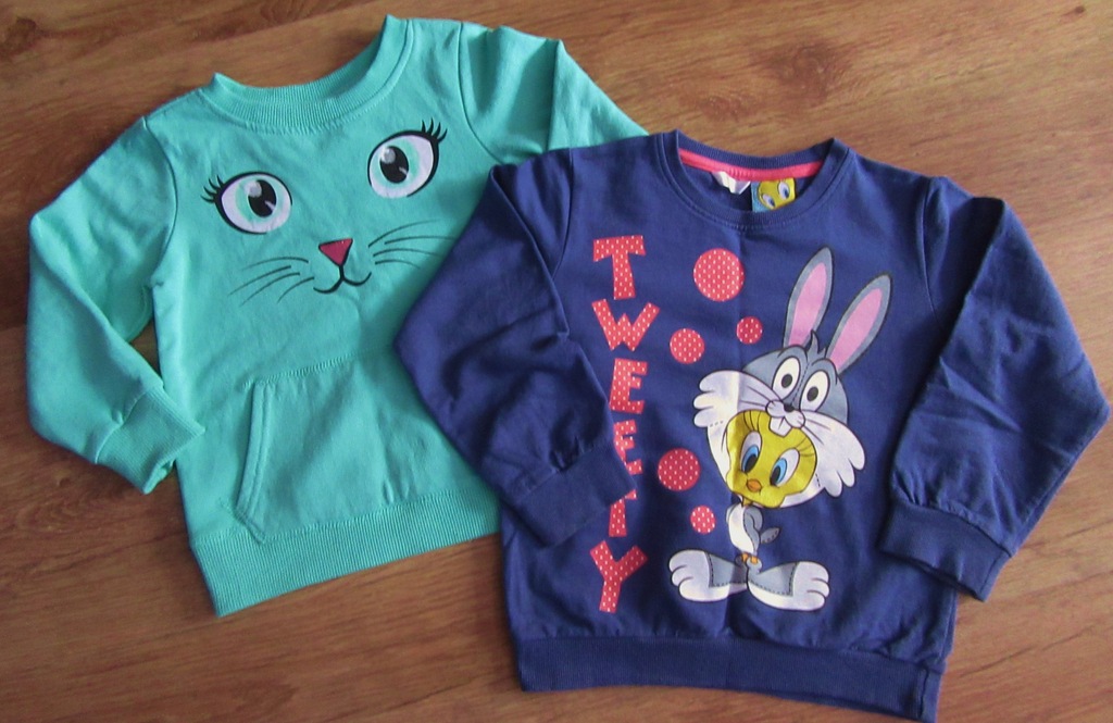 Bluzy kotek Disney 2 szt bdb 98/110