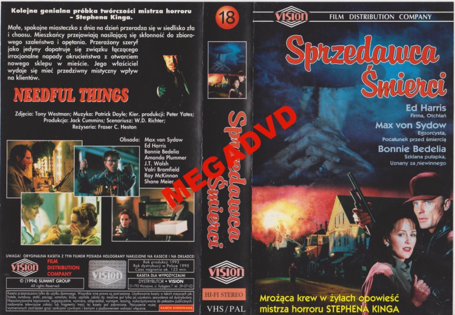 [VHS-917] SPRZEDAWCA ŚMIERCI - S.King - rarytas !!