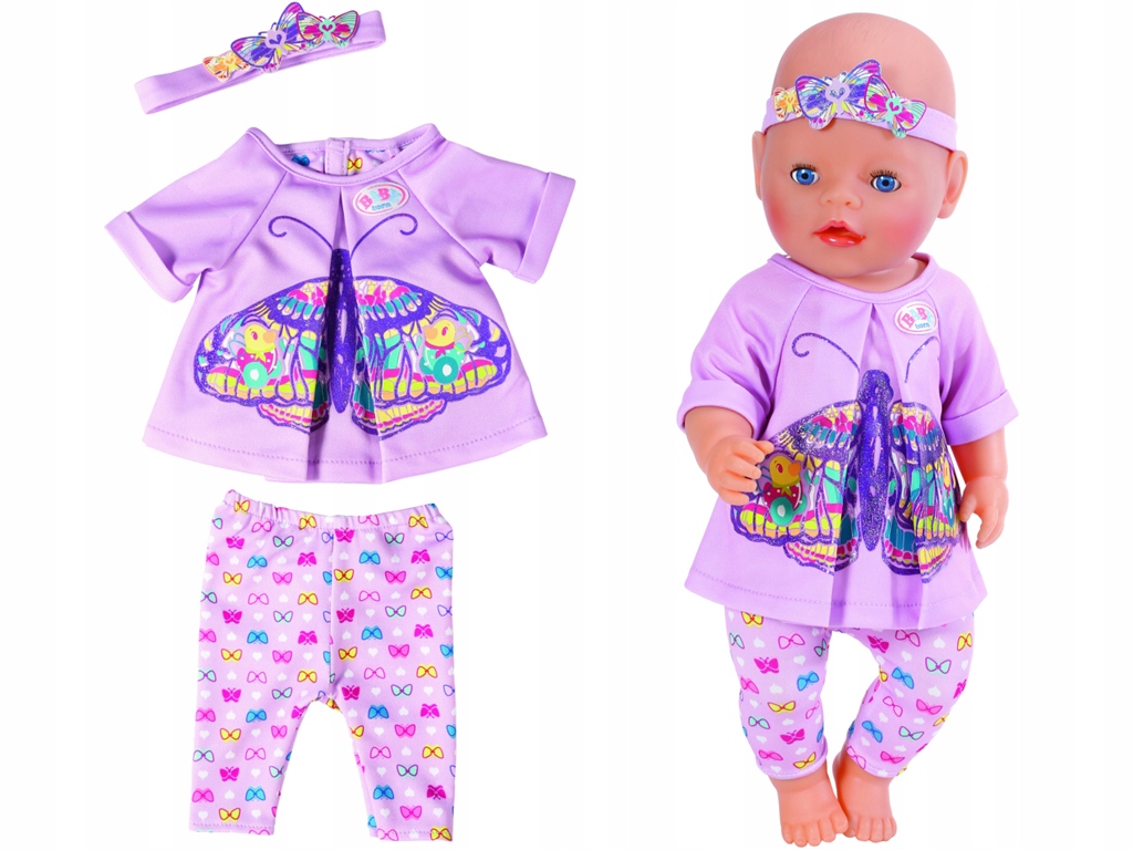 BABY BORN Ubranko Z MOTYLKIEM Dla Lalki OPASKA