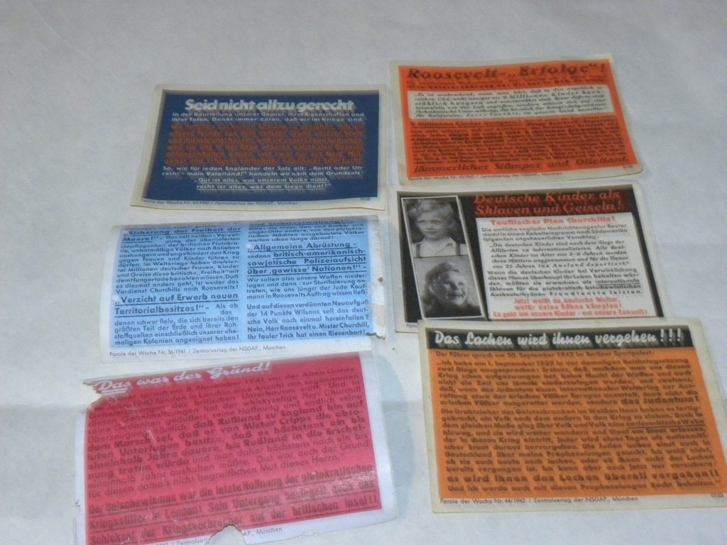 Ulotki propagandowe, NSDAP