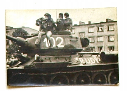 Czterej pancerni-fotografia Janek,Grigorij i Lidka