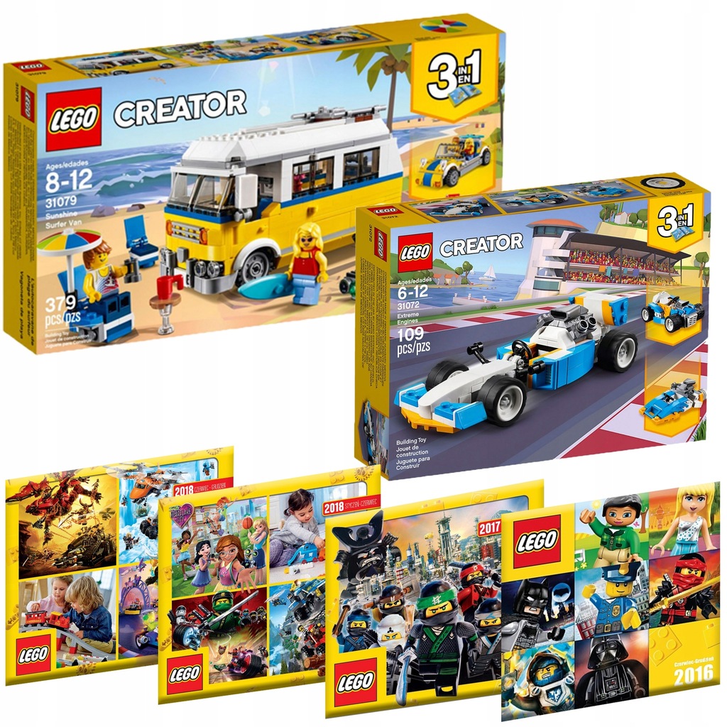 LEGO CREATOR 31079 VAN + 31072 POT. SILNIKI + 4KAT - 7619807564 ...