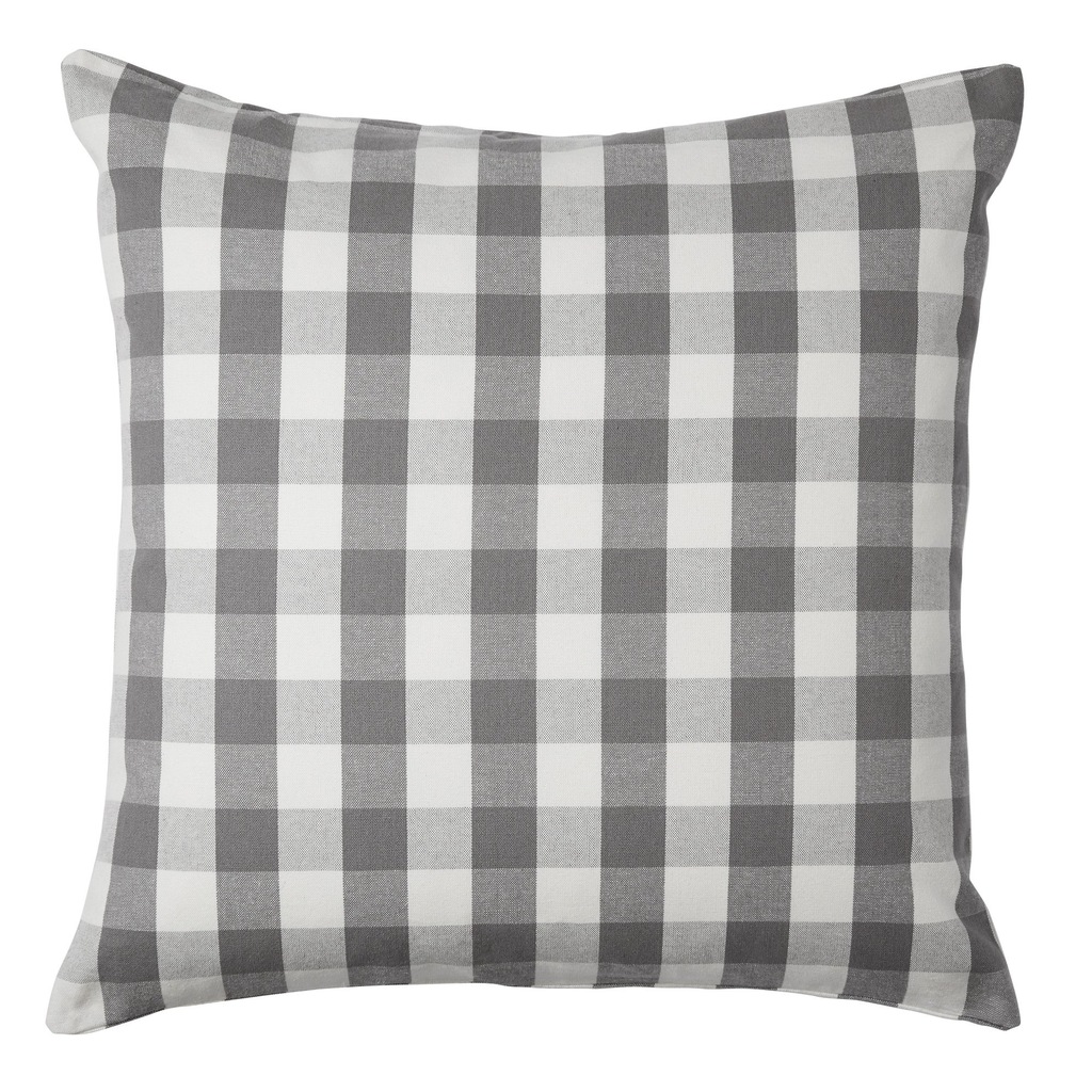 IKEA SMANATE Poszewka 50x50 KRATA SZARA
