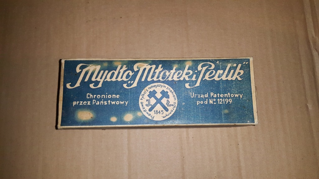 Zabytkowe Mydło Młotek i Perlik z 1845r.