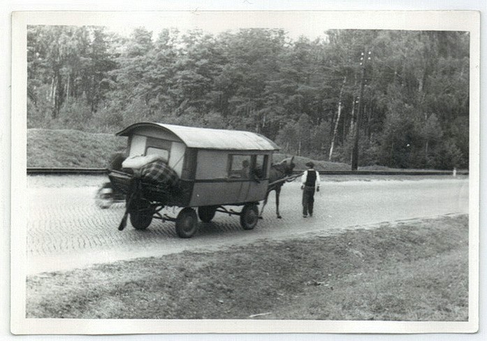*Wóz Drzymały* szosa LUĆMIERZ / ŁÓDŹ === FOTO 1963