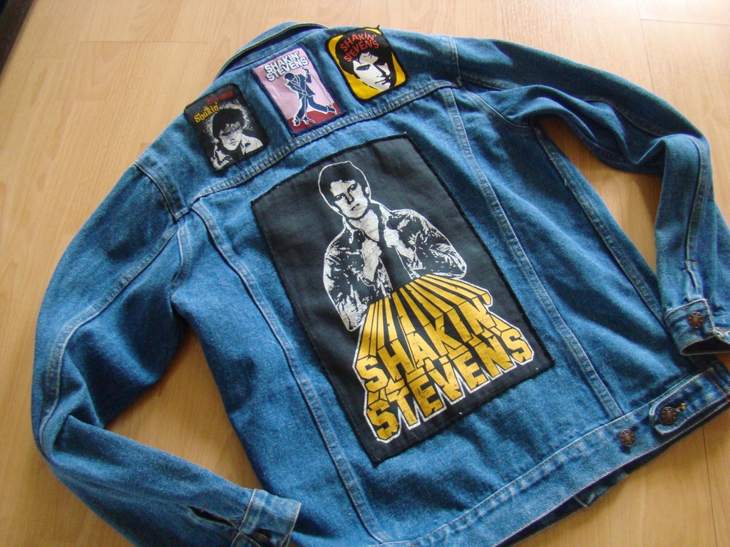 KURTKA JEANSOWA ROCKOWA LATA 80-te OLDSCHOOL