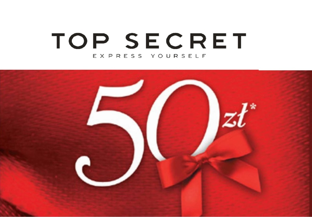 50zł bon Top Secret e-voucher Prezent Święta Kupon
