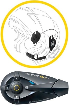 Intercom INTERPHONE F3MC Schuberth - pojedynczy