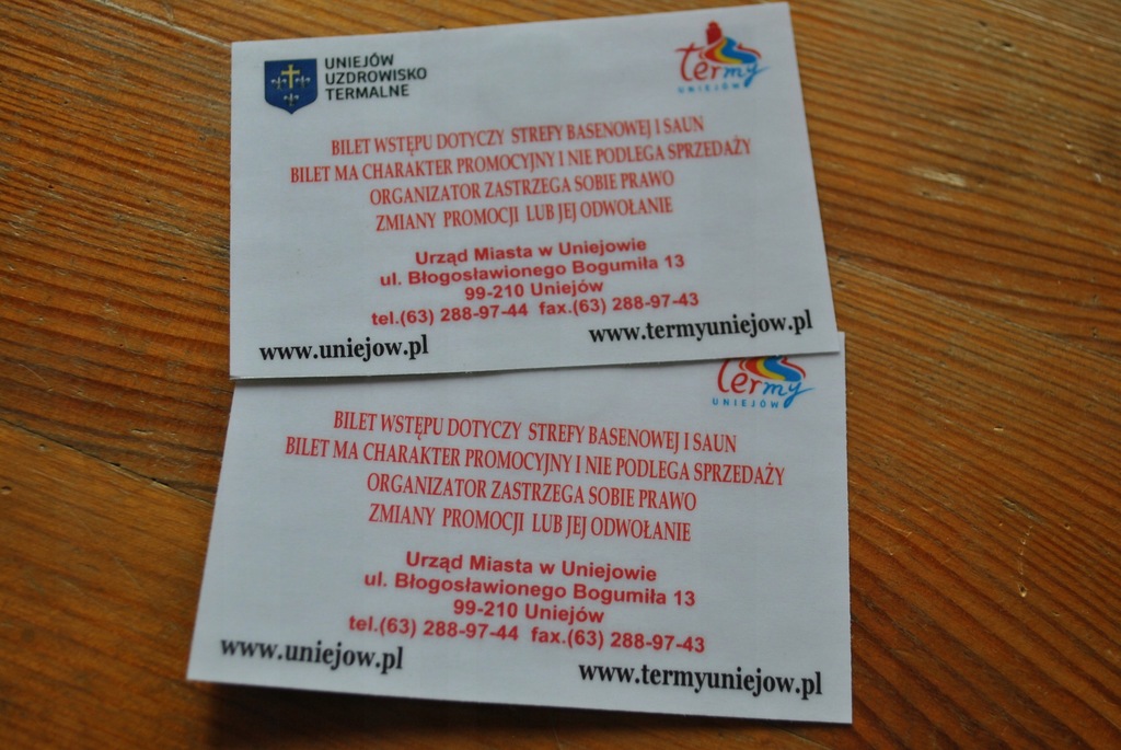 Bilet wstępu TERMY Uniejów - BASEN + SAUNY !