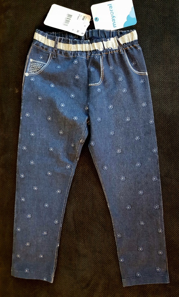 MAYORAL Legginsy NOWE 98 24-36m ala jeans niebiesk