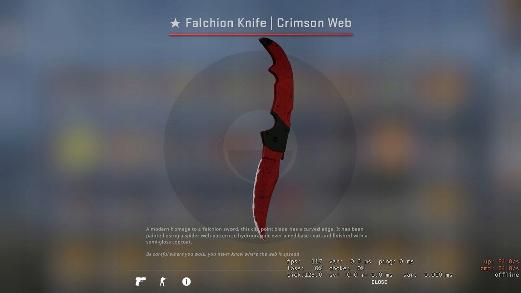 Falchion Knife | Crimson Web Field Tested CSGO