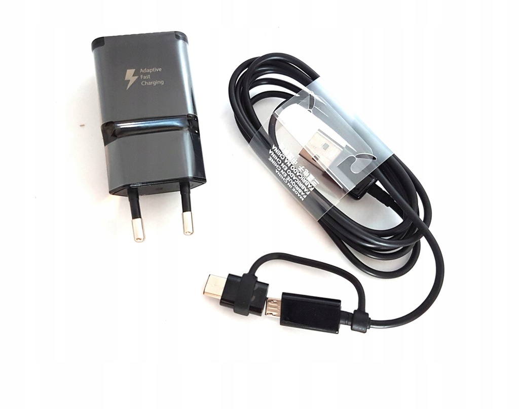 ŁADOWARKI SIECIOWA SAMSUNG + KABEL MICRO USB/TYP-C