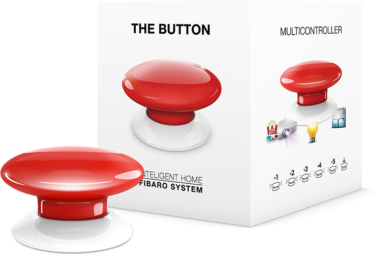 FIBARO Nowy The Button Przycisk FGPB-101-3 czerwon