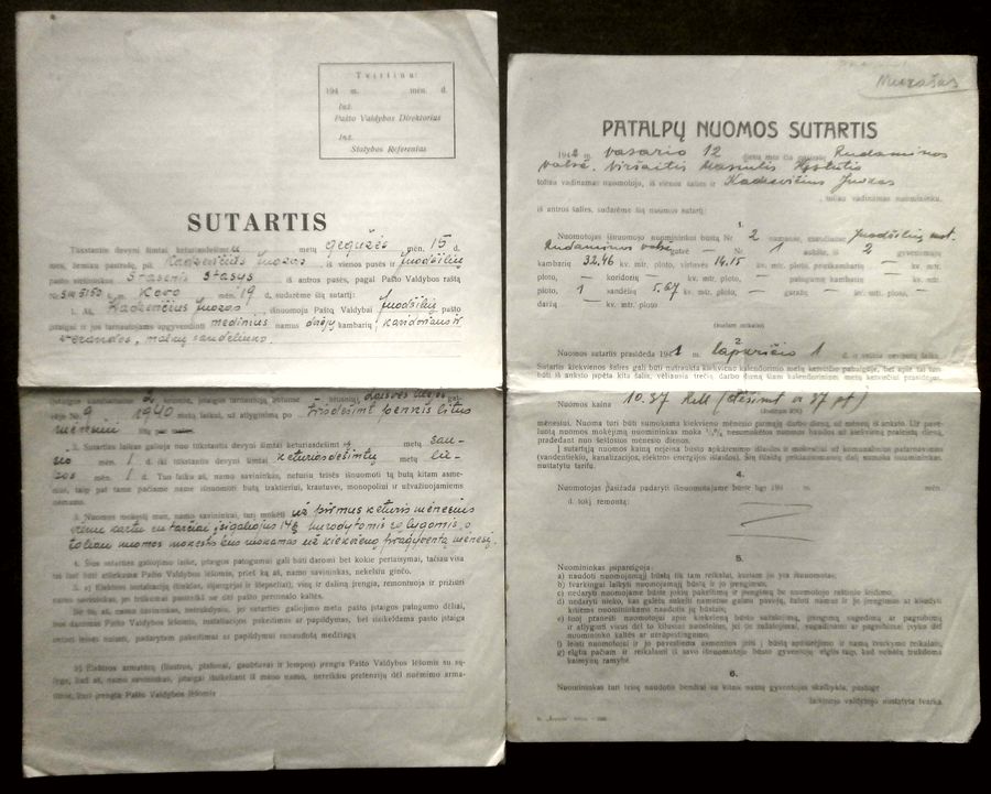 Litwa Rudomino Czarny Bór, sutartis 1940-42, x2