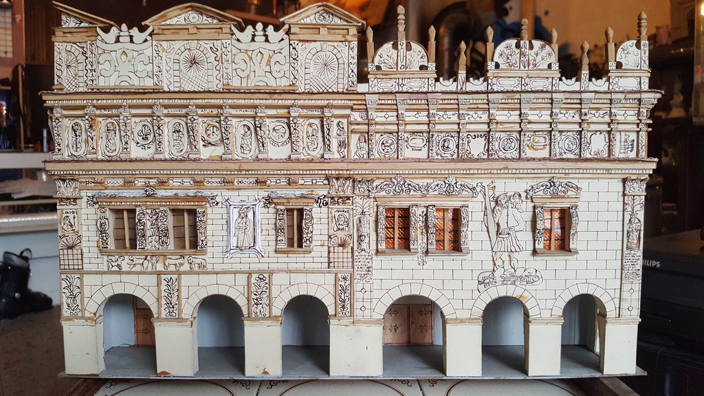 Drewniany model makieta Kraków Kazimierz kamienica