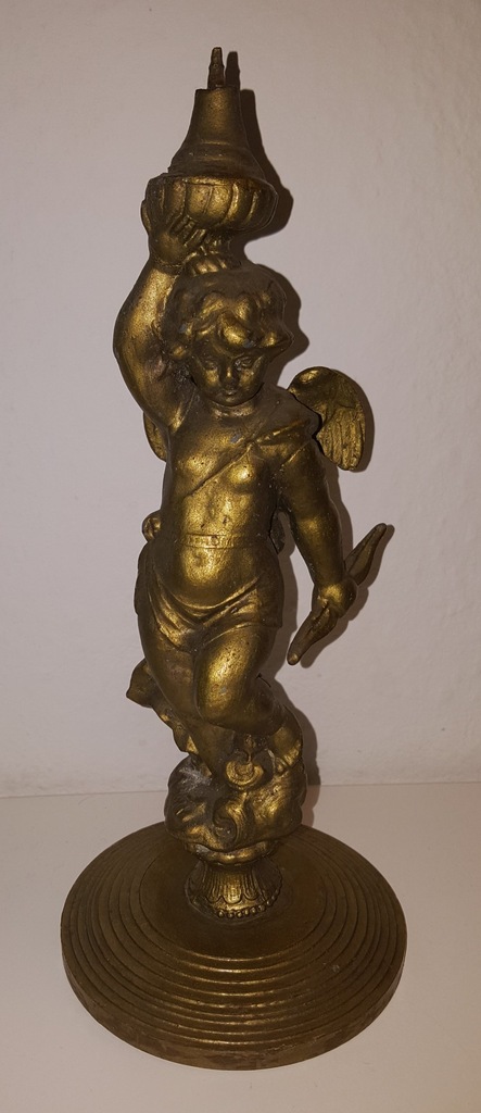 Świecznik - figura Amorka