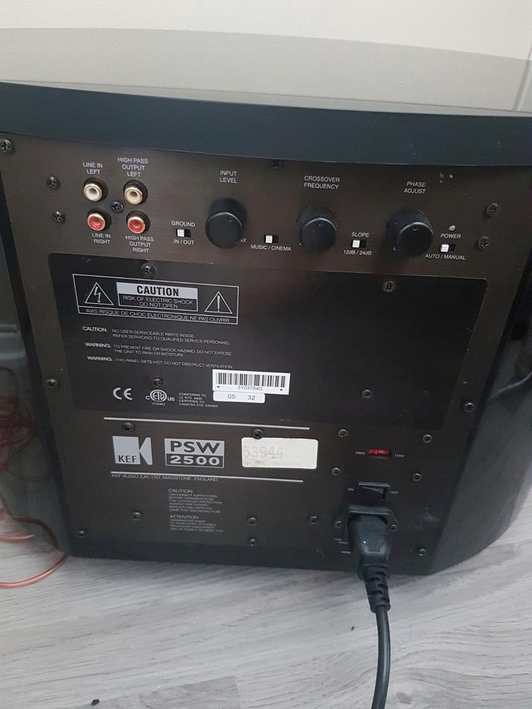 Subwoofer KEF PSW 2500 7590073655 oficjalne archiwum Allegro