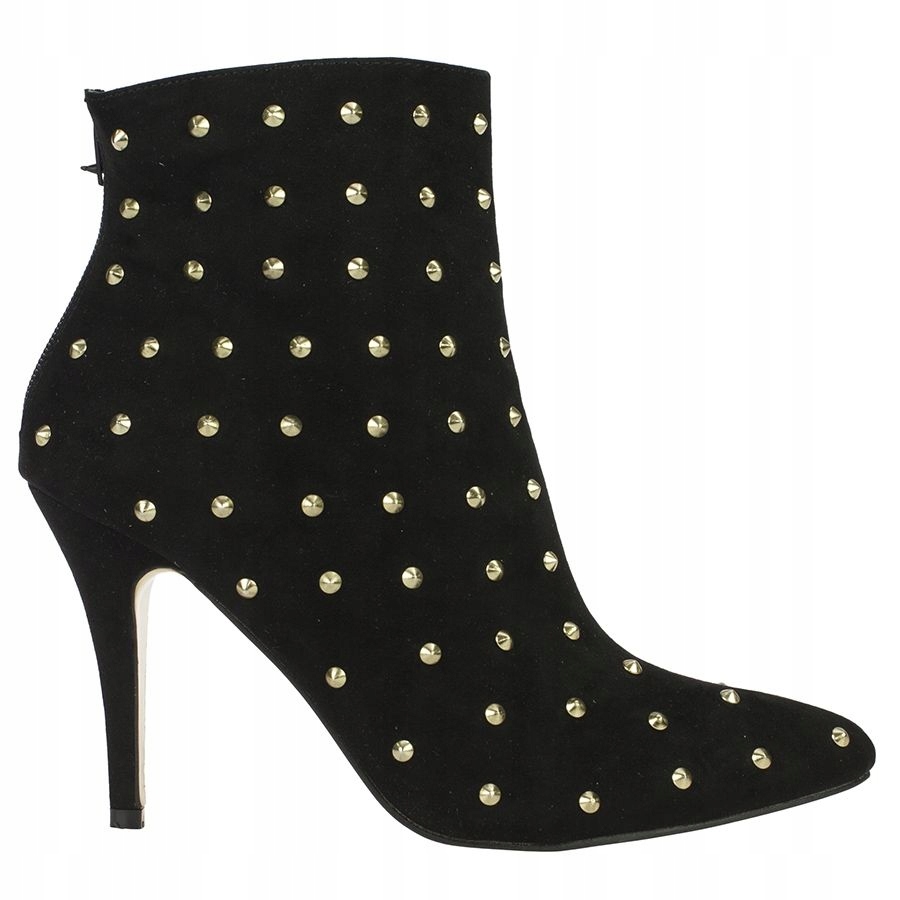 SUITEBLANCO Buty Botki Szpilki Czarne Dzety r. 40