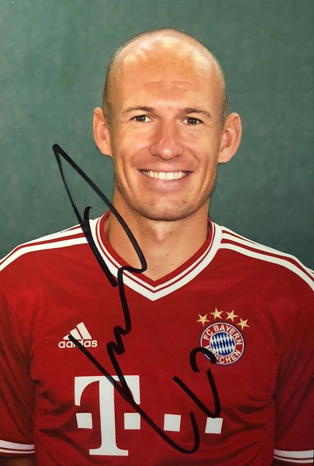 Autograf Arjen Robben Bayern Holandia