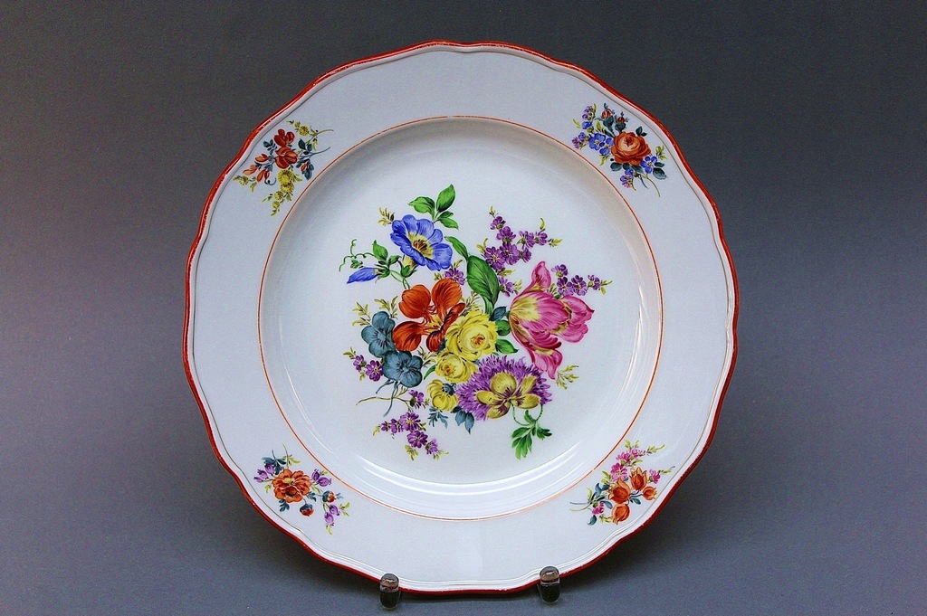 STARY DUŻY TALERZ PORCELANA MIŚNIA-MEISSEN