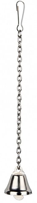 Zabawka dzwonek metalowy dla ptaków papugi 18 cm