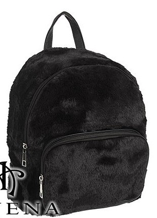 ZALANDO ZARA PLECAK MIEJSKI DAMSKI CZARNY PLUSZOWY