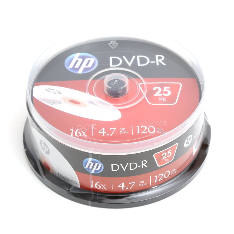 Płyty DVD-R HP 4.7GB 16x 25 szt CAKE