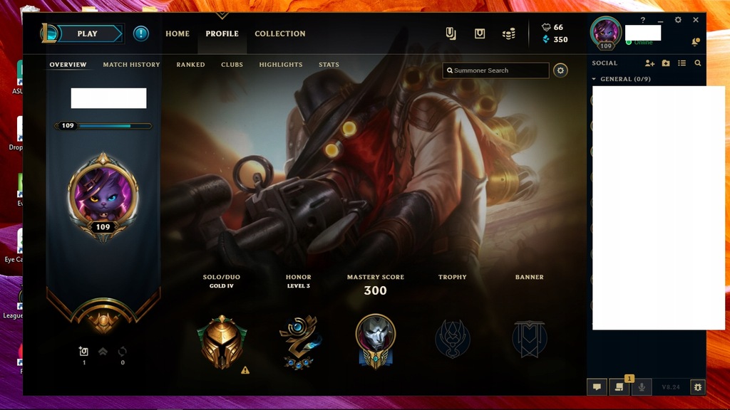 League of legends konto 142 skiny + email