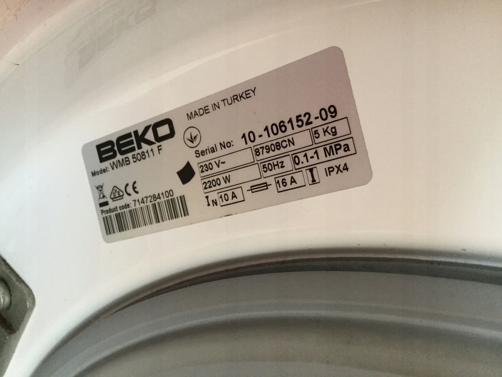Pralka beko A-10 5kg 800 rpm