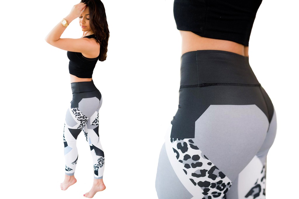 MODELUJĄCE LEGGINSY DAMSKIE WYSOKI STAN PUSH UP L