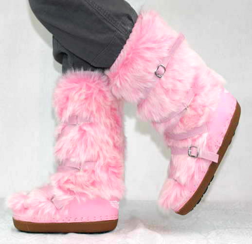 Stylowe śniegowce futrzaki yeti włochacze 41/42