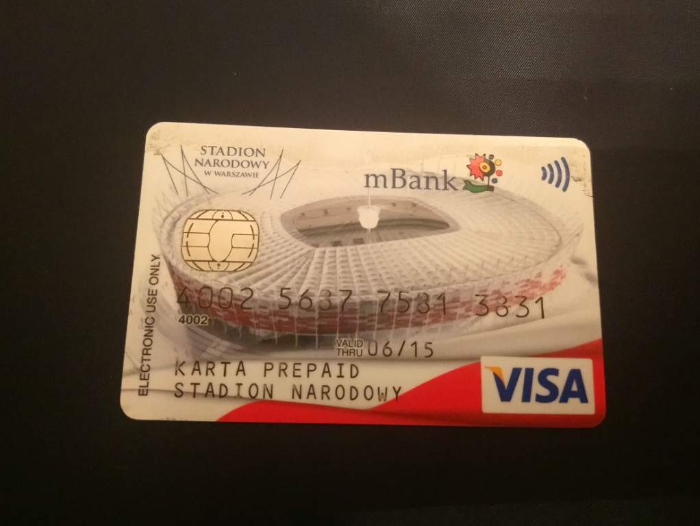 Karta prepaid Mbank stadion narodowy w Warszawie