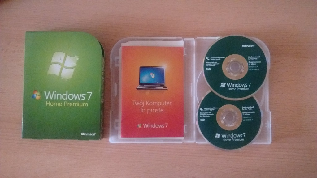 Windows 7 Home Premium PL 32/64 SP1 BOX FULL