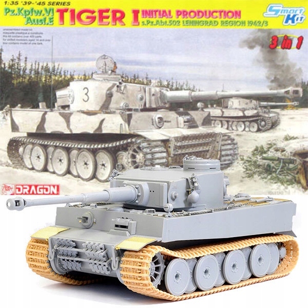 DRAGON 6600!! TIGER I INITIAL S.PZ.ABT.502 1942/43