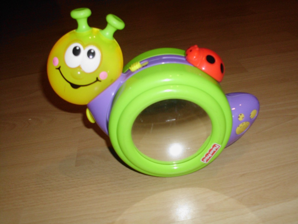 zabawka ślimak z lusterkiem fisher price
