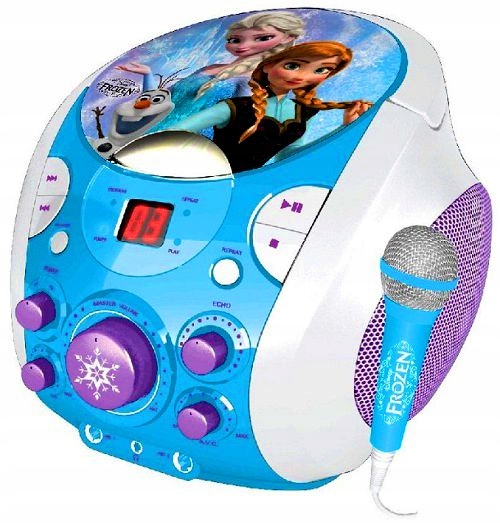 BOOMBOX KARAOKE ODTWARZACZ CD z Mikrofonem FROZEN 7711890096