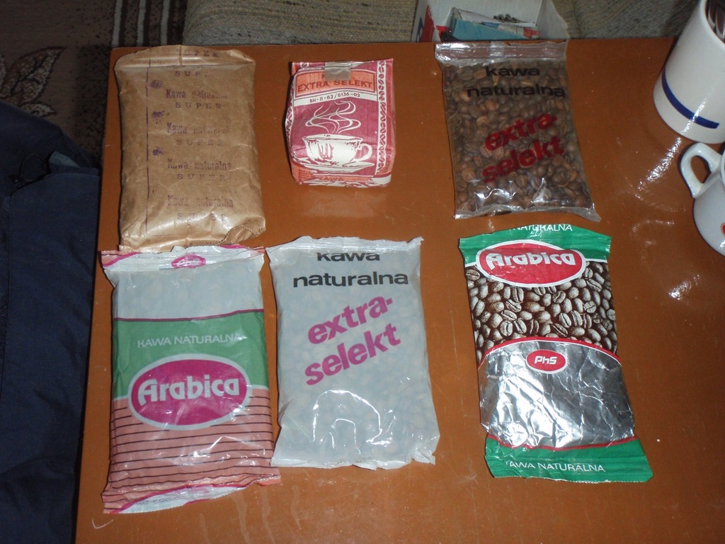 Kawa Naturalna ziarnista 6x po 100g -pamiątka PRL