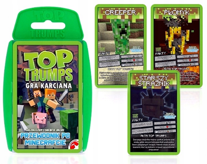 Top Trumps MINECRAFT KARTY Gra Karciana WOJNA