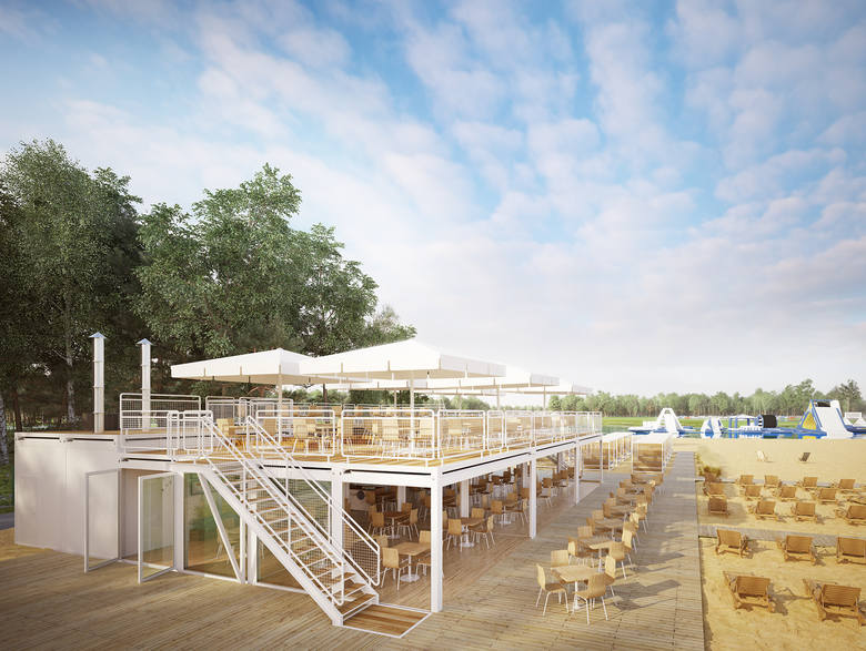 MODUŁOWY obiekt gastronomiczny 270m2 ; taraS 240m2